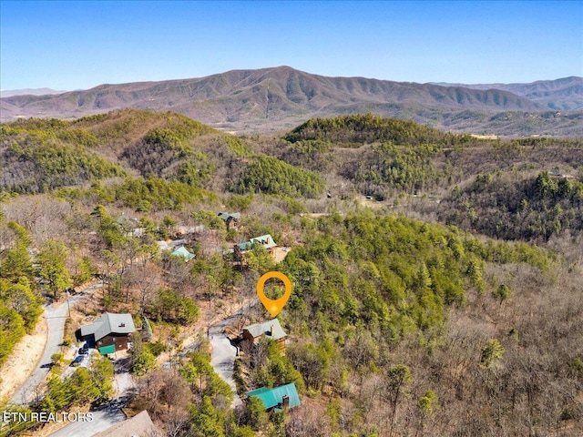 2732 Heather Ln Way, Sevierville, TN 37862 - aerial view of property's location with a mountain backdrop