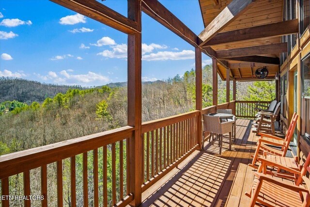 2732 Heather Ln Way, Sevierville, TN 37862 - wooden deck featuring a wooded view