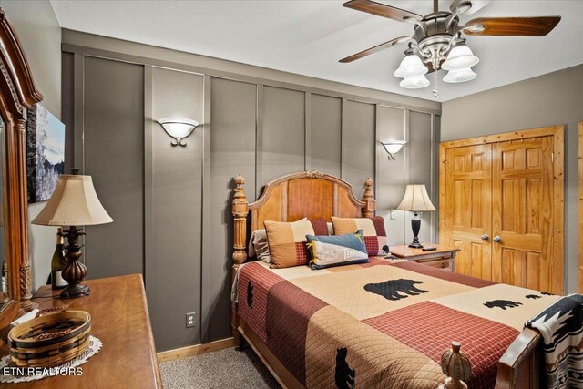 2732 Heather Ln Way, Sevierville, TN 37862 - bedroom featuring ceiling fan and carpet