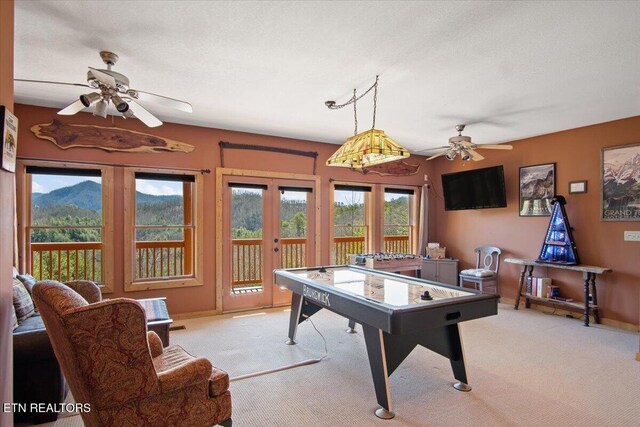 2732 Heather Ln Way, Sevierville, TN 37862 - playroom featuring ceiling fan, carpet flooring, and baseboards