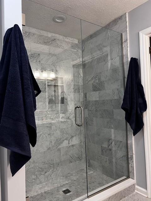 373 Baronswood Dr, Nolensville, TN 37135 - full bathroom featuring a shower stall and a textured ceiling