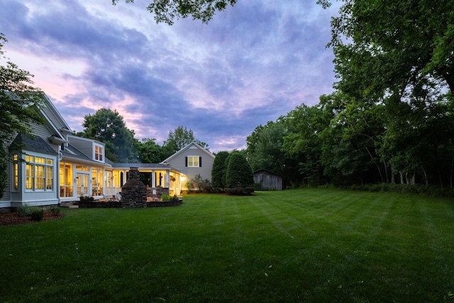 460 Whistler Cv, Franklin, TN 37067 - yard at dusk featuring a yard