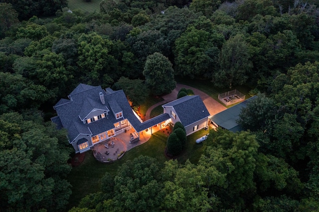460 Whistler Cv, Franklin, TN 37067 - aerial view of property and surrounding area featuring a heavily wooded area