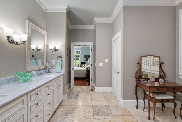 460 Whistler Cv, Franklin, TN 37067 - full bathroom featuring crown molding, ensuite bathroom, vanity, and baseboards