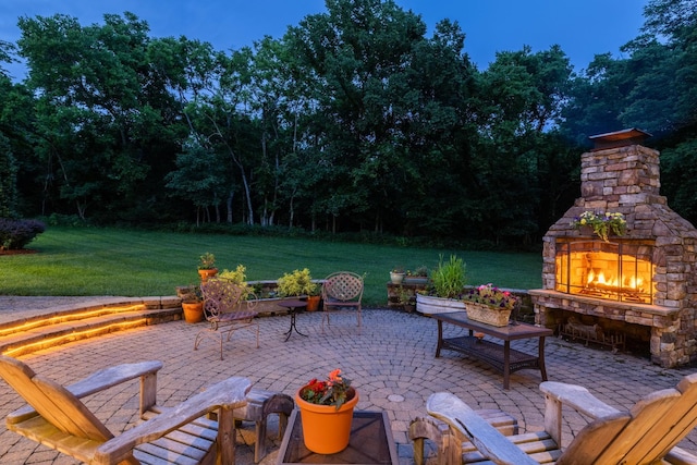 460 Whistler Cv, Franklin, TN 37067 - view of patio with an outdoor stone fireplace