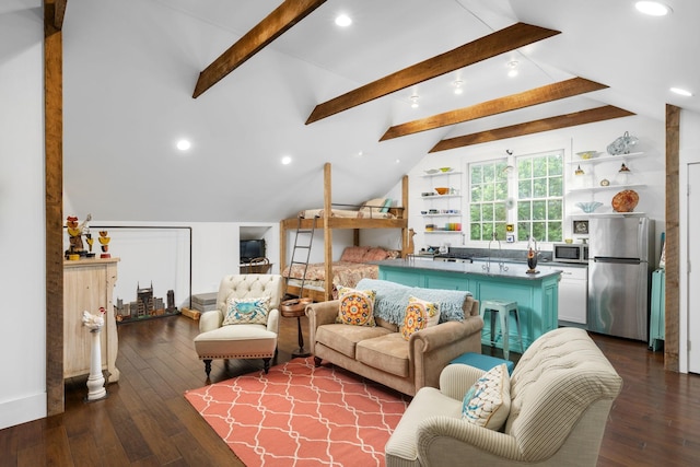 460 Whistler Cv, Franklin, TN 37067 - living area with dark wood-style floors and recessed lighting