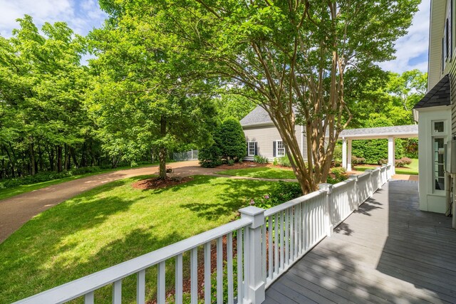 460 Whistler Cv, Franklin, TN 37067 - wooden terrace with a yard