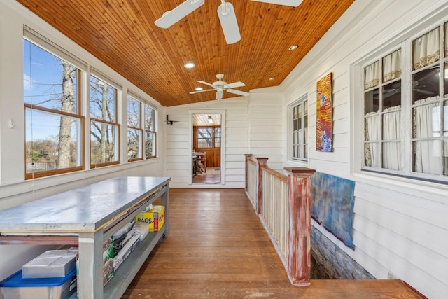 4430 Brush Hill Rd, Nashville, TN 37216 - sunroom / solarium with a ceiling fan and lofted ceiling