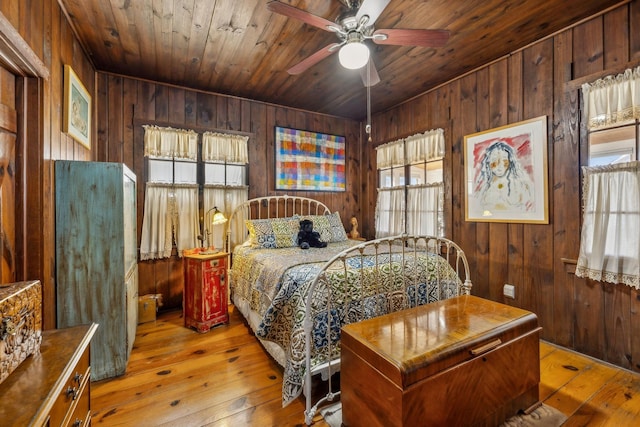 4430 Brush Hill Rd, Nashville, TN 37216 - bedroom with wood walls, wood ceiling, and wood-type flooring