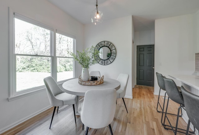 608 Claridge Ct, Franklin, TN 37064 - dining area featuring baseboards and light wood-type flooring