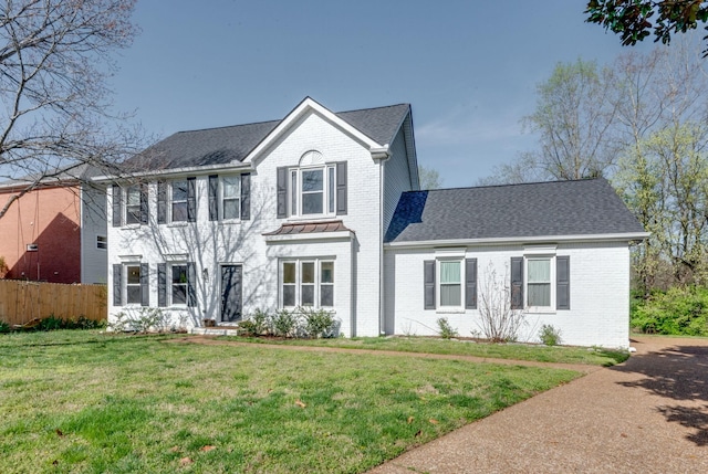 608 Claridge Ct, Franklin, TN 37064 - view of front of property with brick siding, roof with shingles, and a standing seam roof