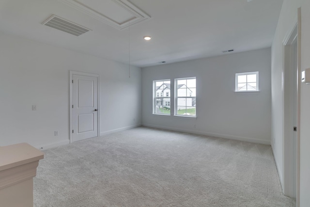 529 Little Penny Dr, Smyrna, TN 37167 - unfurnished room with attic access, light carpet, plenty of natural light, and recessed lighting