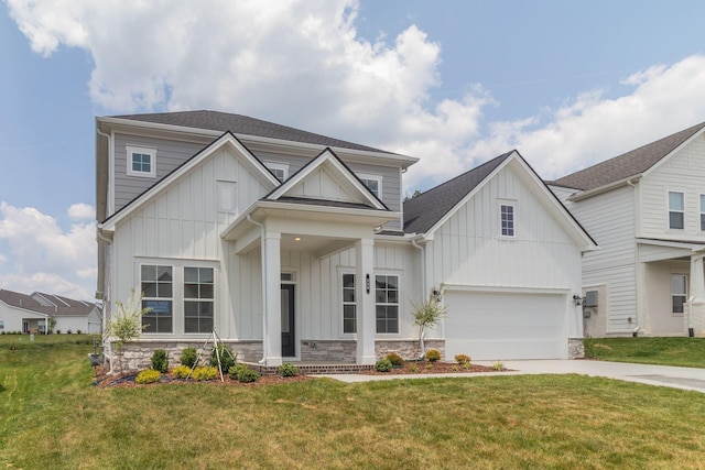 529 Little Penny Dr, Smyrna, TN 37167 - view of front of home with board and batten siding, driveway, and a front yard