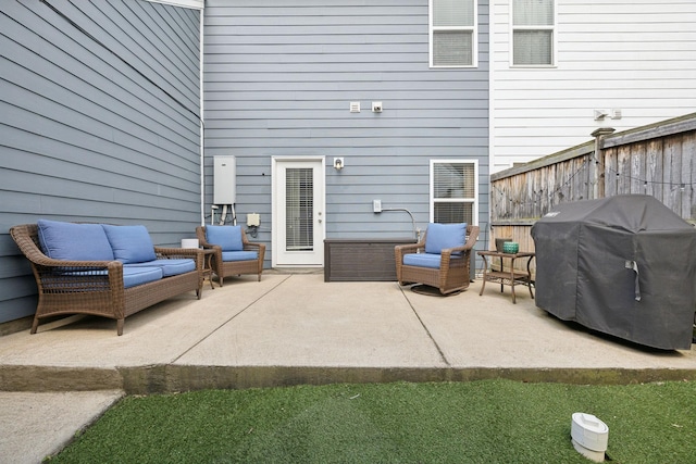 212 Walden Village Ln, Nashville, TN 37210 - view of patio with an outdoor living space and a grill