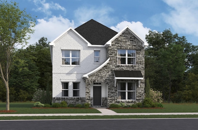 2542 Zane Dr, Mount Juliet, TN 37122 - craftsman house with stone siding and a front lawn
