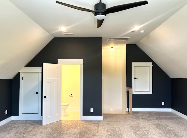 691 Compton Rd, Murfreesboro, TN 37130 - additional living space featuring lofted ceiling, ceiling fan, carpet, and baseboards