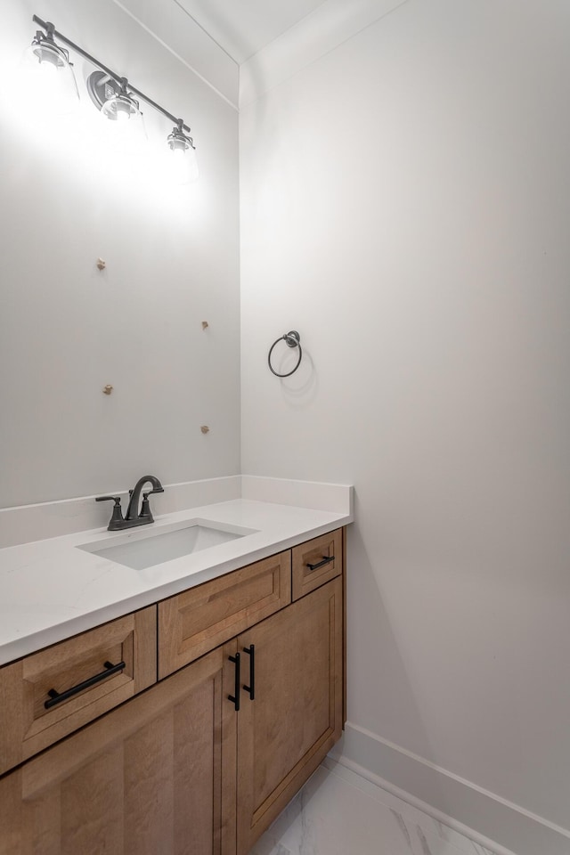 516 Willow Grv Ct, Ringgold, GA 30736 - bathroom with vanity and marble look tiles