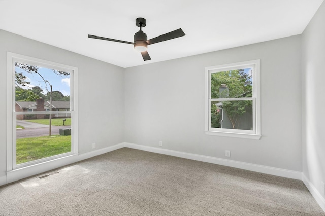 2302 Surrey Dr, Murfreesboro, TN 37129 - unfurnished room with a ceiling fan, baseboards, and carpet flooring