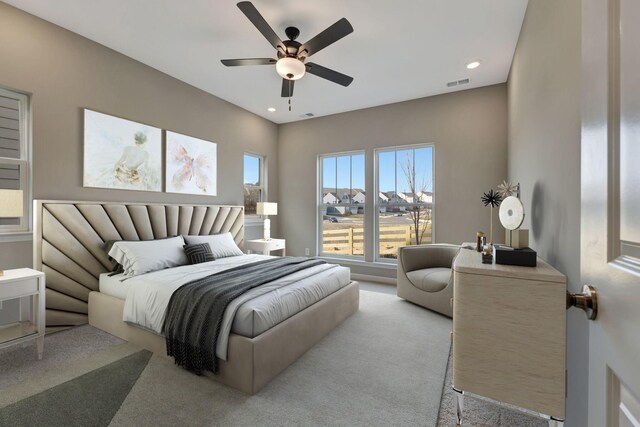 1012 Indigo Aly, Brentwood, TN 37027 - bedroom featuring carpet flooring, recessed lighting, and a ceiling fan