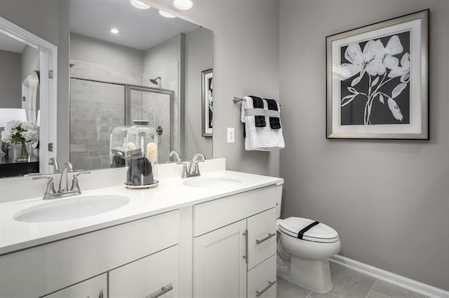 4038 Gaskill Dr Unit 113B, Smyrna, TN 37167 - full bath with toilet, double vanity, a shower stall, and baseboards