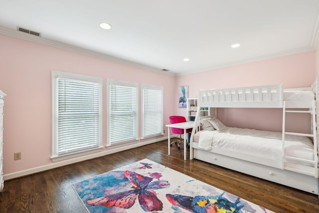 327 Whitworth Way, Nashville, TN 37205 - bedroom with crown molding, wood finished floors, baseboards, and recessed lighting