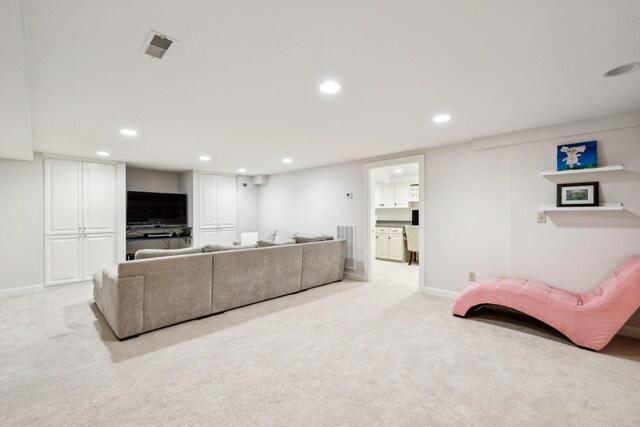 327 Whitworth Way, Nashville, TN 37205 - living area with light colored carpet, recessed lighting, and baseboards