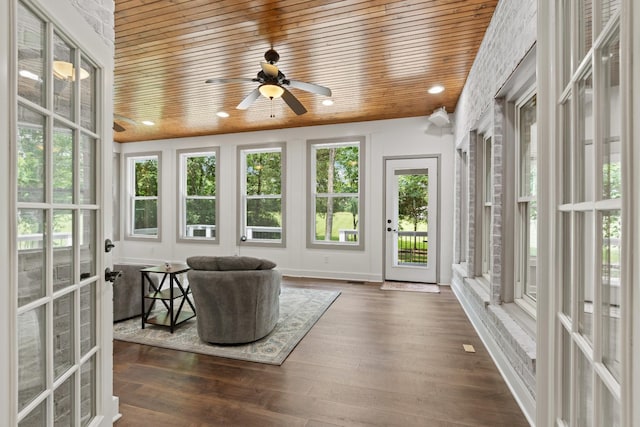 1010 Saint Blaise Trl, Gallatin, TN 37066 - sunroom featuring wooden ceiling, wood finished floors, and recessed lighting