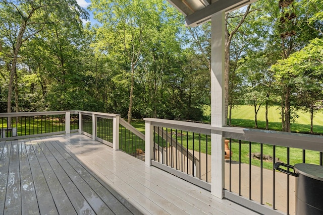 1010 Saint Blaise Trl, Gallatin, TN 37066 - deck featuring a yard and view of wooded area