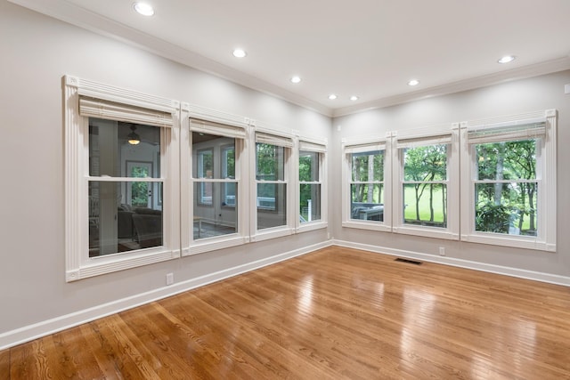 1010 Saint Blaise Trl, Gallatin, TN 37066 - unfurnished room featuring ornamental molding, baseboards, wood finished floors, and recessed lighting