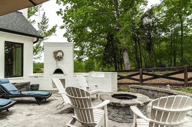 1078 Sunset Dr, Gallatin, TN 37066 - view of patio / terrace with a fire pit