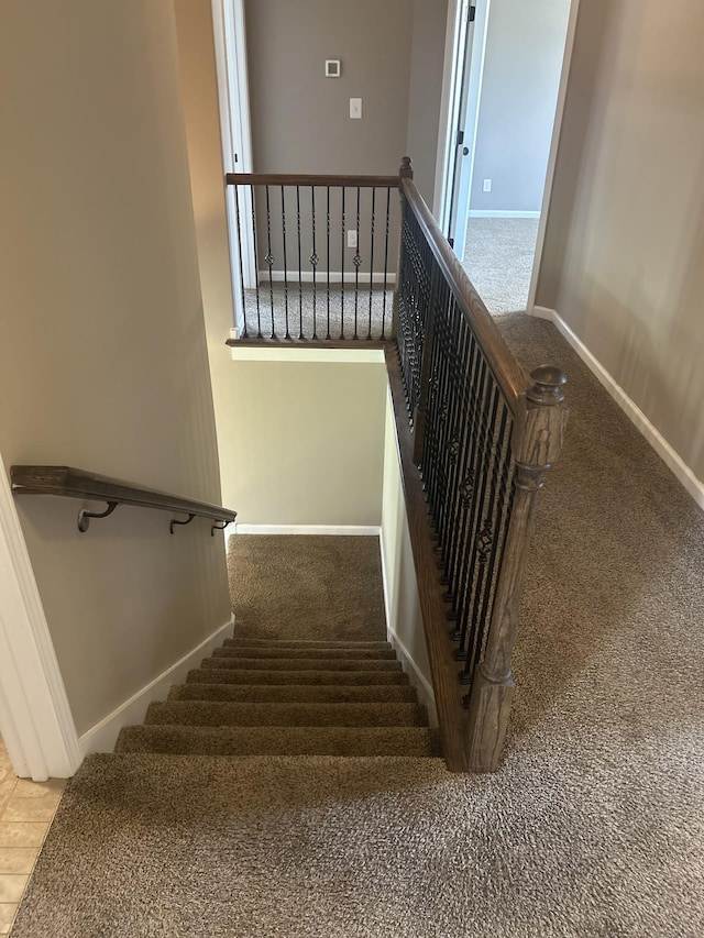 1370 Millet Dr, Clarksville, TN 37040 - stairs featuring carpet floors and baseboards