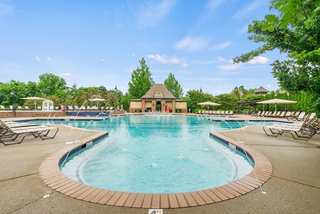 3368 Vinemont Dr, Thompsons Station, TN 37179 - community pool with a patio