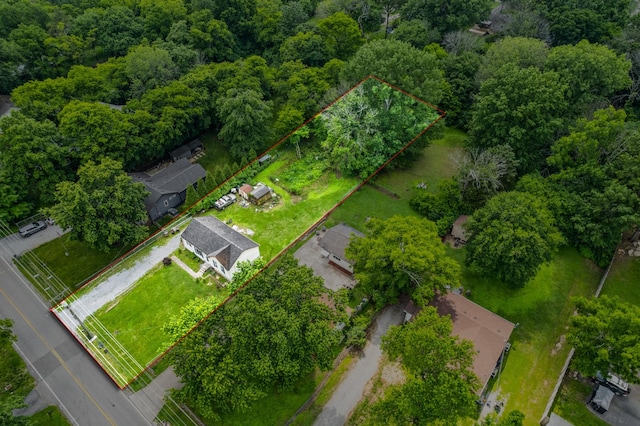 3846 Saunders Ave, Nashville, TN 37216 - aerial view of property's location featuring property boundaries highlighted