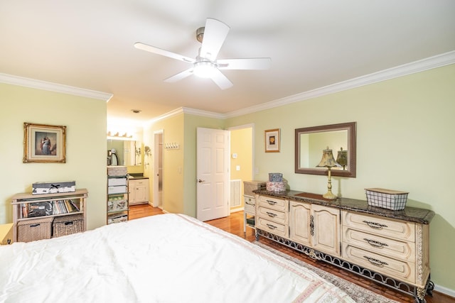 1234 Windsor Dr, Gallatin, TN 37066 - bedroom with ornamental molding and light wood-style flooring