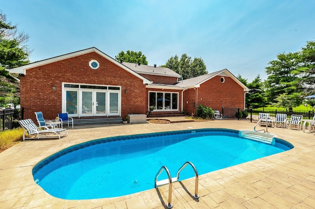 1234 Windsor Dr, Gallatin, TN 37066 - view of swimming pool featuring french doors and a patio area