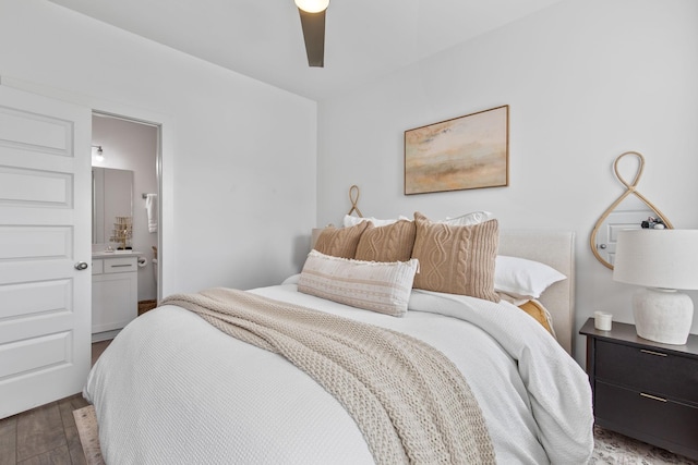 682 James Ave, Nashville, TN 37209 - bedroom featuring wood finished floors and ensuite bath