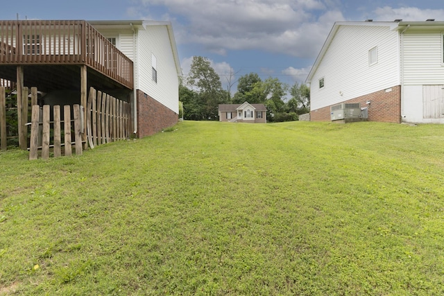 1036 Woodbrier Ln, Greenbrier, TN 37073 - view of green lawn featuring a deck