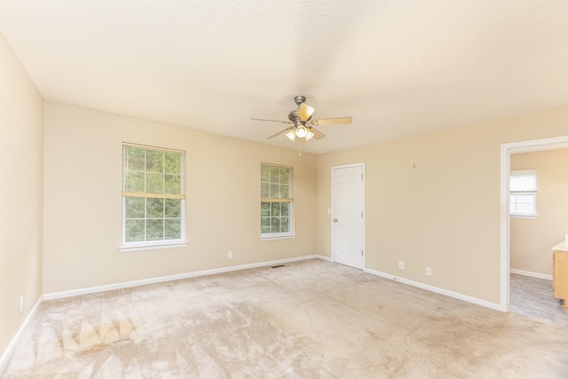 1036 Woodbrier Ln, Greenbrier, TN 37073 - empty room with light colored carpet, a ceiling fan, plenty of natural light, and baseboards