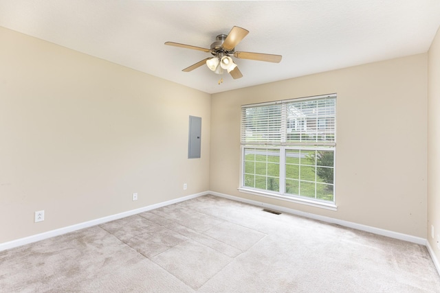 1036 Woodbrier Ln, Greenbrier, TN 37073 - carpeted spare room with electric panel, baseboards, and a ceiling fan