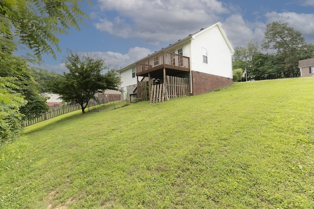 1036 Woodbrier Ln, Greenbrier, TN 37073 - view of yard with a wooden deck
