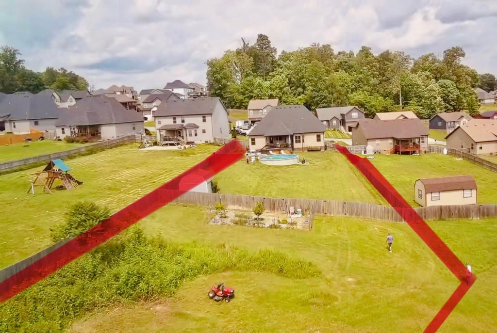 1230 Ridge Meadow Dr, Clarksville, TN 37042 - aerial perspective of suburban area