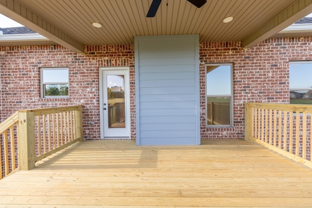 5359 Roy Holman Rd, Springfield, TN 37172 - wooden terrace featuring a ceiling fan