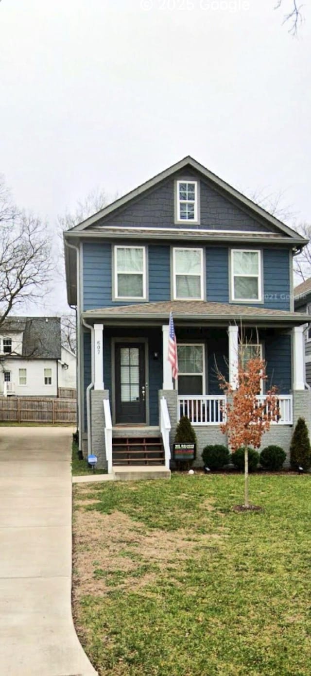 607 Ries Ave, Nashville, TN 37209 - traditional style home with covered porch and concrete driveway