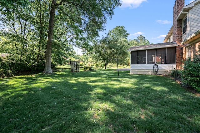 412 Benton Ln, Franklin, TN 37067 - view of yard featuring a sunroom