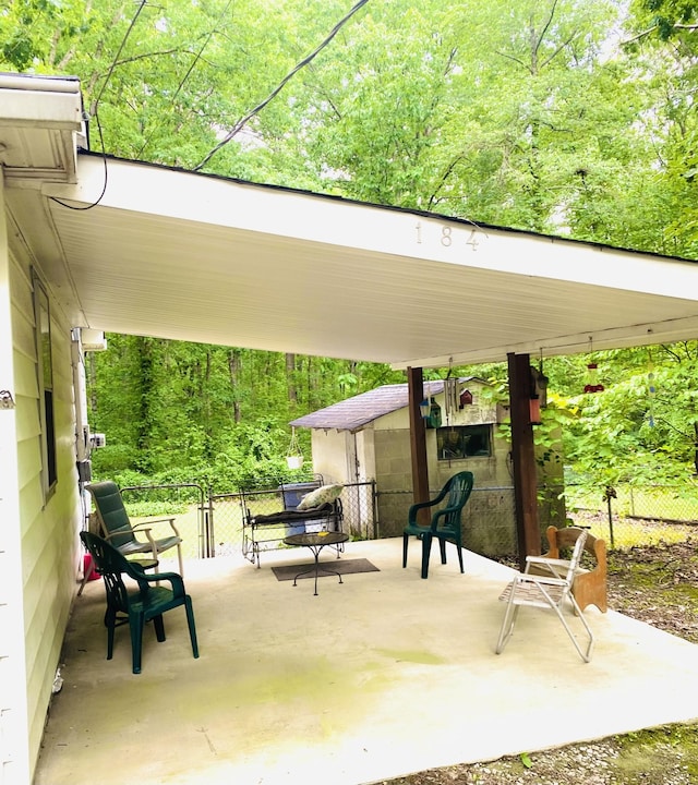 184 N Bluff Cir, Monteagle, TN 37356 - view of patio featuring a forest view