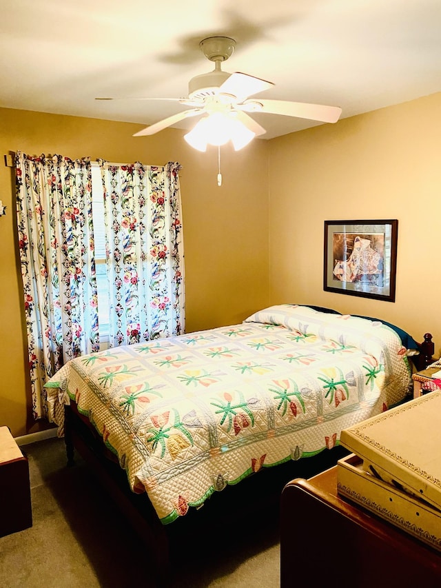 184 N Bluff Cir, Monteagle, TN 37356 - bedroom with carpet flooring and a ceiling fan