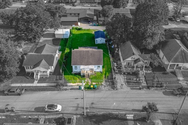 525 Maple St, Lewisburg, TN 37091 - aerial view of residential area featuring property parcel outlined