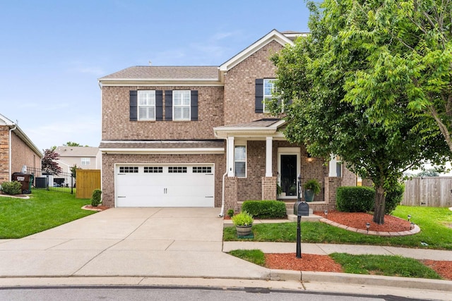 1205 Riverbirch Way, Hermitage, TN 37076 - view of front of property with concrete driveway, brick siding, and an attached garage