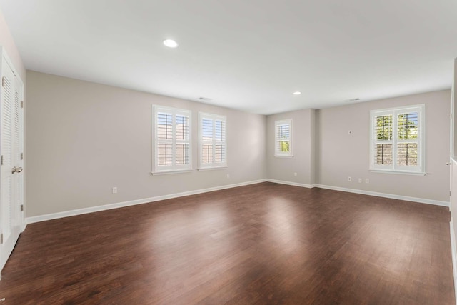 1205 Riverbirch Way, Hermitage, TN 37076 - unfurnished room with dark wood finished floors, recessed lighting, and baseboards