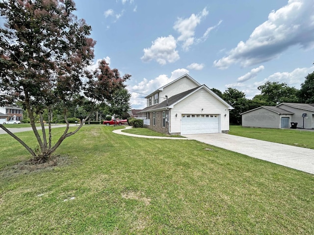 305 Wildwood Dr, Smyrna, TN 37167 - view of front of home with an attached garage, a front yard, and driveway
